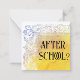 *~* NACH DER SCHULE? AP63 Friends Flat Note Card Mitteilungskarte