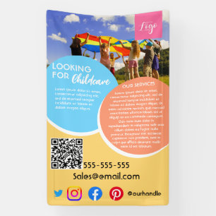 nach der schulischen Kinderbetreuung Babysitter-Ki Banner