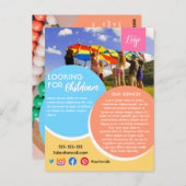 nach der schulischen Kinderbetreuung Babysitter-Ki Postkarte (Vorne/Hinten)