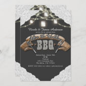 NACH DER WEDDING-GRILLEN ICH DO Mason Jar Lights & Einladung (Vorne/Hinten)