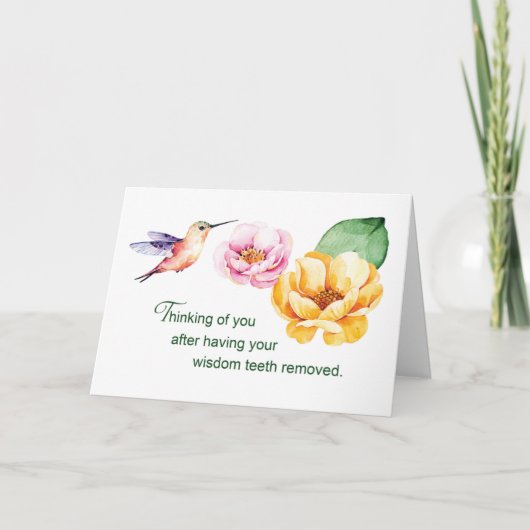 Nach der Weisheit Zähne entfernt Denken Sie an Ihr Karte (Vorderseite)