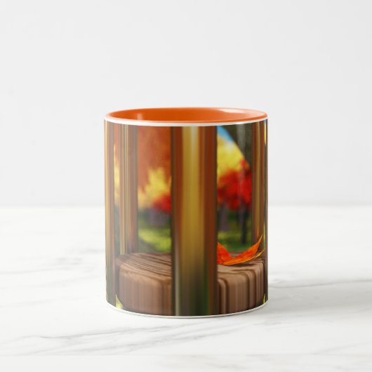 Nach der Wind-Tasse Zweifarbige Tasse (Mittel)