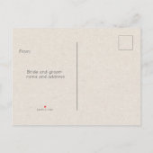 Nach der Zeremonie Hochzeit Einladung Postkarte (Rückseite)
