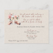 Nach der Zeremonie Hochzeit Einladung Postkarte (Vorderseite)