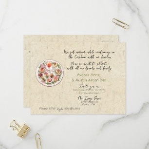 Nach der Zeremonie Hochzeit Einladung Postkarte