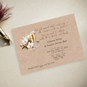 Nach der Zeremonie Hochzeit Einladung Postkarte