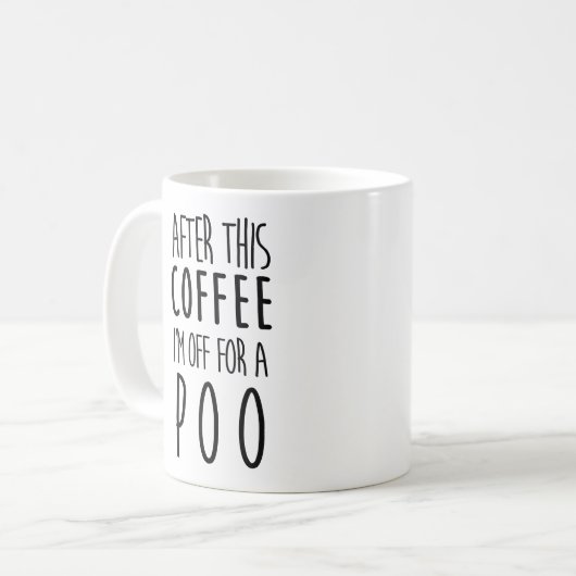 Nach diesem Kaffee bin ich aus für ein Poo Kaffeetasse (Vorderseite Links)
