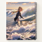 Nach draußen, um eine Welle zu fangen Notizblock (Rückseite)