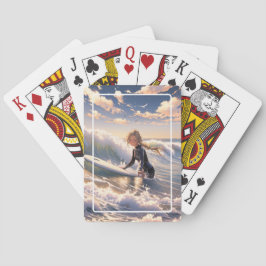 Nach draußen, um eine Welle zu fangen Spielkarten