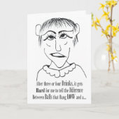 Nach drei oder vier Drinks - Freundschaftskarte Karte (Gelbe Blume)