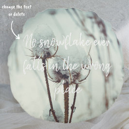 Nach einem Schneefall Rundes Kissen