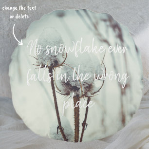 Nach einem Schneefall Rundes Kissen