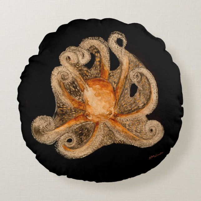 Nach einem Umarmungs-Polyester-runden Kissen (16") (Vorderseite)