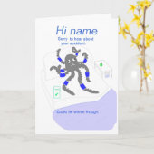 Nach einem Unfall gut, Name vorne hinzufügen Karte (Gelbe Blume)