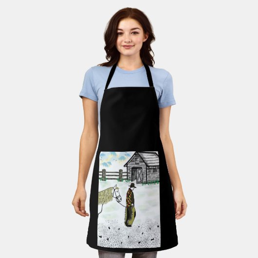 Nach einer Pferdereise Schürze (Getragen)