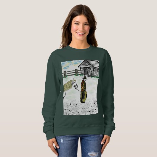 Nach einer Pferdereise Sweatshirt (Vorne ganz)