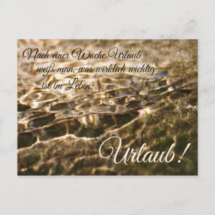 Nach einer Woche weiß man... Postkarte