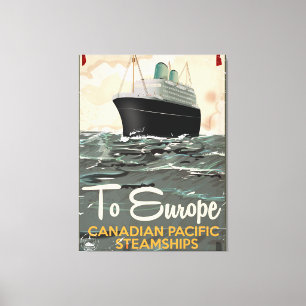 Nach Europa Vintages kanadisches Reiseplakat Leinwanddruck