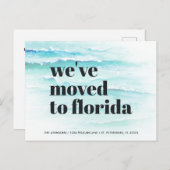 Nach Florida Ocean Waves verschoben - neue Adresse Ankündigungspostkarte (Vorne/Hinten)