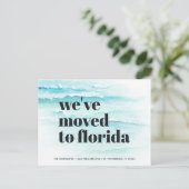Nach Florida Ocean Waves verschoben - neue Adresse Ankündigungspostkarte (Stehend Vorderseite)