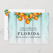 Nach Florida Orange Aqua Fence überführt - neue Ad Ankündigungspostkarte (Vorne/Hinten)