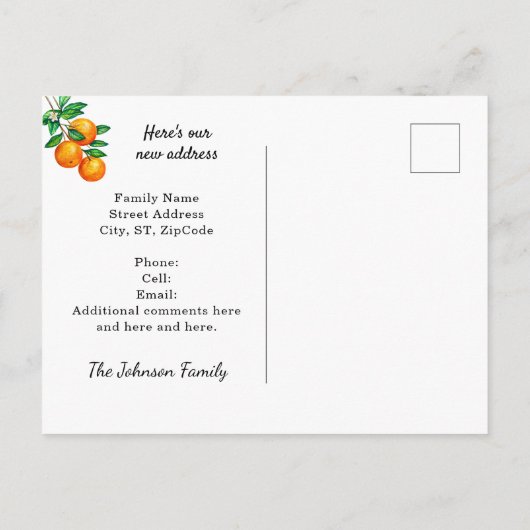 Nach Florida Orange Aqua Fence überführt - neue Ad Ankündigungspostkarte (Rückseite)