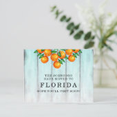 Nach Florida Orange Aqua Fence überführt - neue Ad Ankündigungspostkarte (Stehend Vorderseite)