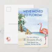 Nach Florida überführt Wasserfarben Strand Meer Ankündigungspostkarte (Vorne/Hinten)