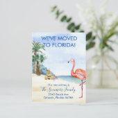 Nach Florida überführt Wasserfarben Strand Meer Ankündigungspostkarte (Stehend Vorderseite)