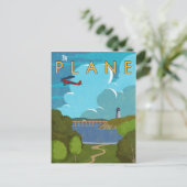 Nach Flugzeug Postkarte (Stehend Vorderseite)