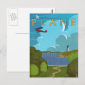 Nach Flugzeug Postkarte (Vorne/Hinten)