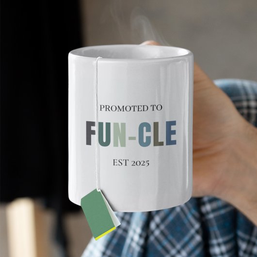 Nach FUN-CLE EST 2025 | Funny New Onkel Zweifarbige Tasse