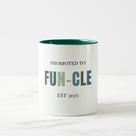 Nach FUN-CLE EST 2025 | Funny New Onkel Zweifarbige Tasse (Mittel)