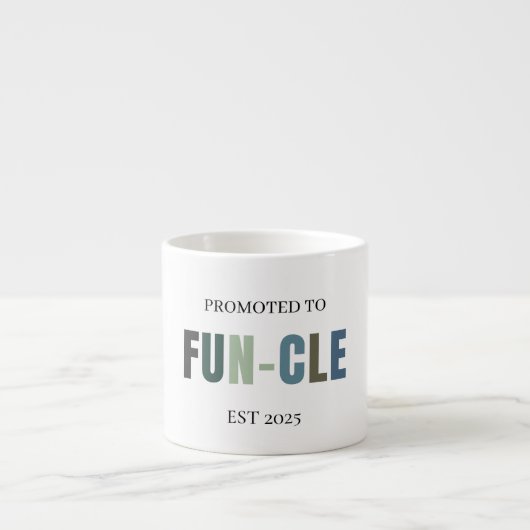 Nach FUN-CLE EST 2025 | Funny Personalisiert Espressotasse (Vorderseite)