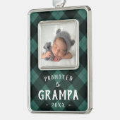 Nach Grampa befördert | Foto Grandpa Rahmen-Ornament Silber (Links)