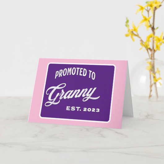 Nach Granny Est befördert. 2023 für das neue Oma Karte (Gelbe Blume)