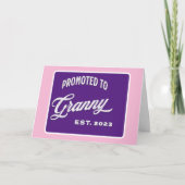 Nach Granny Est befördert. 2023 für das neue Oma Karte (Vorderseite)