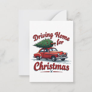 Nach Hause fahren zu Weihnachten LKW Weihnachtsbau Mitteilungskarte