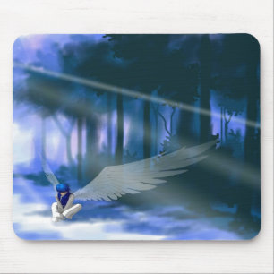 "Nach hellem" Engel Mousepad suchend
