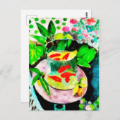 nach Henri Matisse, The Goldfish, digital zeichnen Postkarte (Vorne/Hinten)