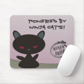 Nach innen angetrieben durch Ninja Katzen! Mousepad (Mit Mouse)