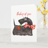 "Nach innen denkend an Sie" niedlicher Karte (Gelbe Blume)