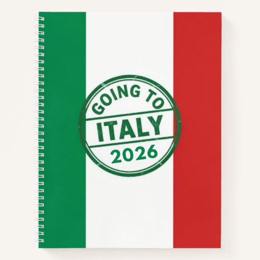 Nach Italien 2026 Notizblock (Vorderseite)