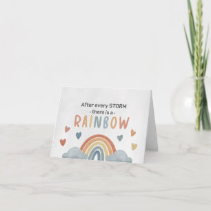Nach jedem Sturm gibt es ein Rainbow IVF Baby Karte