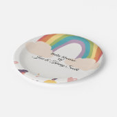 Nach jedem Sturm gibt es eine Rainbow Baby-Dusche Pappteller (Schrägansicht)