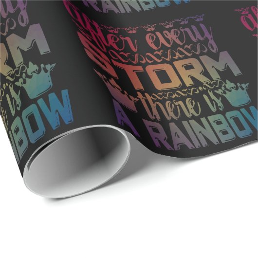 Nach jedem Sturm gibt es einen Regenbogen-min Geschenkpapier (Rolleneckpunkt)