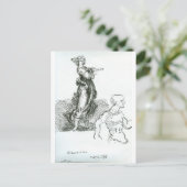 Nach Leonardo da Vinci "Geht!" Postkarte (Stehend Vorderseite)