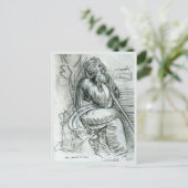 Nach Leonardo da Vinci Selbstportrait Postkarte (Stehend Vorderseite)