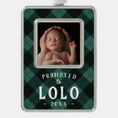 Nach Lolo befördert | Foto Grandpa Rahmen-Ornament Silber (Vorderseite)