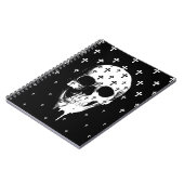 Nach Markt gotischer Schädel mit Kreuzen Notizblock (Linke Seite)